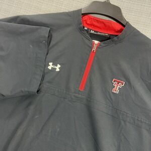 Texas Tech Red Raiders Jacket Mens 2XL Black Under Armour NCAA Quarter Zip